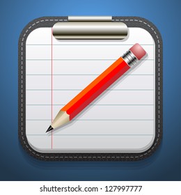 notepad icon vector