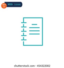  Notepad icon Vector .