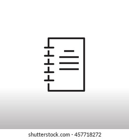  Notepad icon Vector .