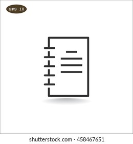  Notepad icon Vector .