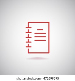  Notepad icon Vector .