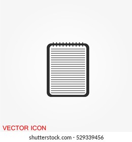 Notepad icon vector