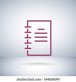  Notepad icon Vector .