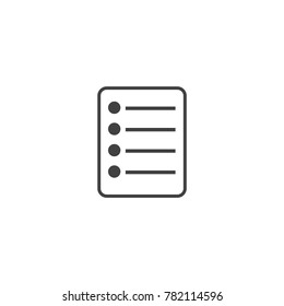 Notepad icon vector, business cheklist