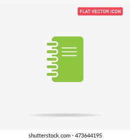 Notepad icon. Vector concept illustration for design.
