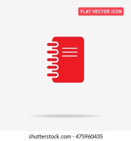 Notepad icon. Vector concept illustration for design.