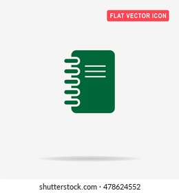 Notepad icon. Vector concept illustration for design.