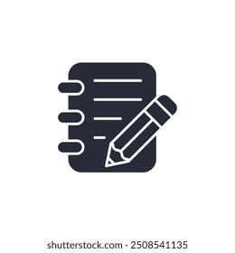 notepad icon vector illustration. notepad symbol isolated on white background