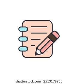 notepad icon vector illustration. notepad symbol isolated on white background