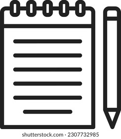 Notepad icon vector image. Suitable for mobile application web application and print media.