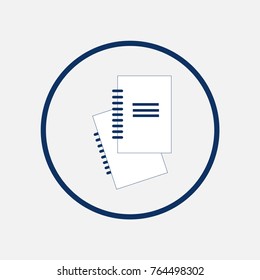notepad icon vector isolated