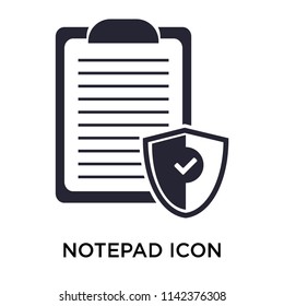 Notepad icon vector isolated on white background for your web and mobile app design, Notepad logo concept