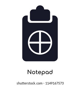 Notepad icon vector isolated on white background for your web and mobile app design, Notepad logo concept