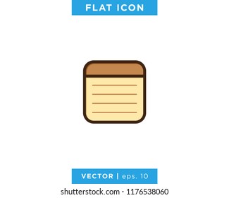 Notepad Icon Vector Logo Design Template. Colorful.