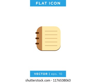 Notepad Icon Vector Logo Design Template. Colorful.