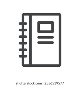 Notepad icon Vector logo outline