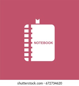 notepad icon. vector sign symbol on white background