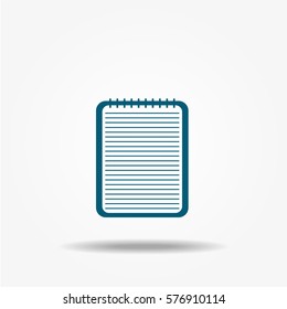 Notepad icon, vector symbol