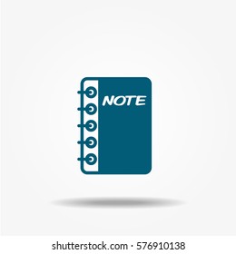 Notepad icon, vector symbol