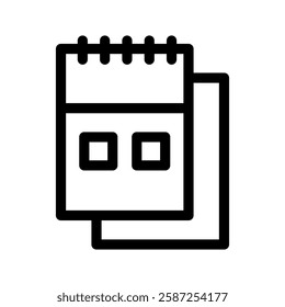Notepad Icon Vector Symbol Design Illustration