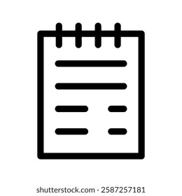 Notepad Icon Vector Symbol Design Illustration
