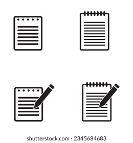 notepad icon vector template illustration logo design