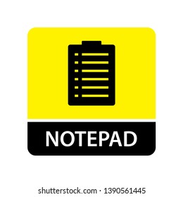 Notepad icon for web and mobile