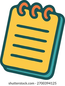 Notepad icon for writing and office notes