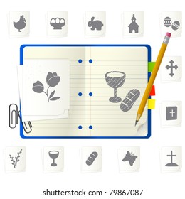 Notepad with icons