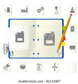 Notepad with icons