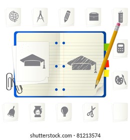 Notepad with icons