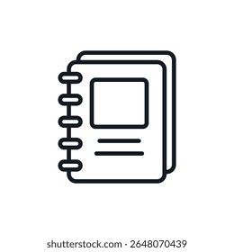 ícones do bloco de notas isolados no fundo branco. Design de estilo plano