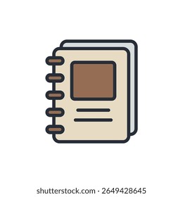 notepad icons isolated on White Background. Flat style design