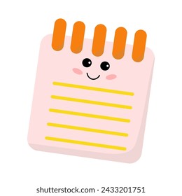 notepad illustration on white background vector