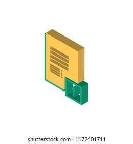 Notepad isometric left top view 3D icon