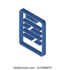 Notepad isometric left top view 3D icon