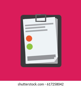 Notepad with a latch for sheets of paper icon