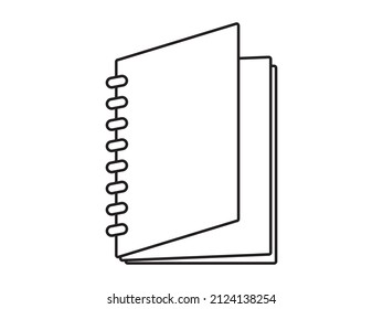 Notepad layout with a place for your design, text. An empty spiral notebook with open pages
on 
an isolated background. Vector illustration
