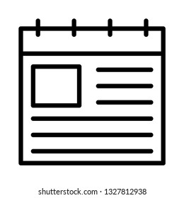 notepad line icon