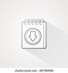Notepad line icon