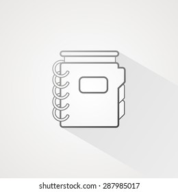 Notepad line icon