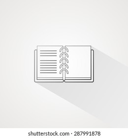 Notepad line icon