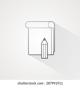 Notepad line icon