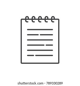Notepad line icon.