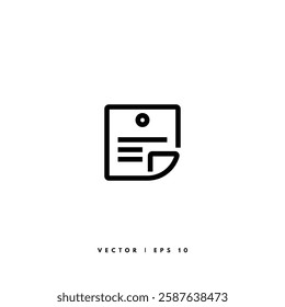 Notepad Line Icon. Editable Stroke