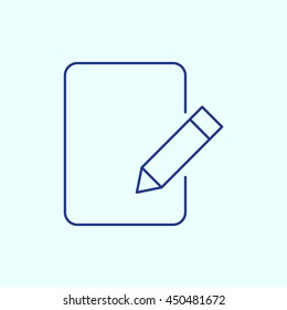 Notepad Line icon. Eps-10.