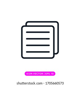 Notepad line icon vector design template with editable stroke