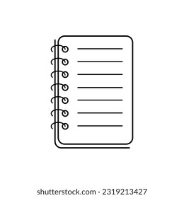 Notepad Line Icon Vector Design.