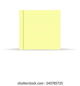Notepad lined yellow page  in the pocket