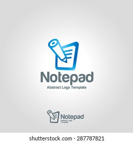 Notepad logo template. Corporate branding identity